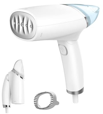 Annmiir Ferro da Stiro Verticale Orizzontale a Vapore, Ferro da Stiro da Viaggio Portatile, Pieghevole, 30 Secondi di Riscaldamento Rapido, Stiratrici a Vapore Verticali per Vestiti