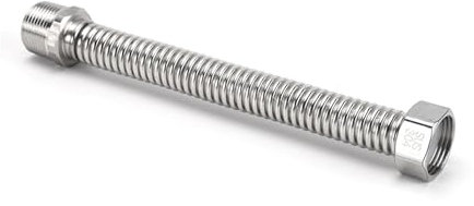 Amacoam Tubo Flessibile in Acciaio Inox 3/4 Tubo di Collegamento Flessibile Lunghezza 400 mm Tubos di Collegamento Universale Tubos Acciaio Inox