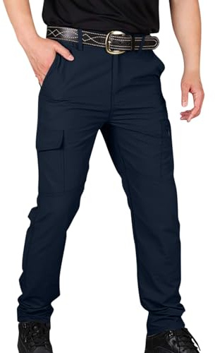 Amazon España Ofertas, Pantalones De Trabajo Hombre Cargo Trabajo Tallas Grandes Pantalón Camuflaje Tacticos Senderismo Pantalon con Bolsillos Elasticos Ropa De Caza para Hombre Marina de Guerra M