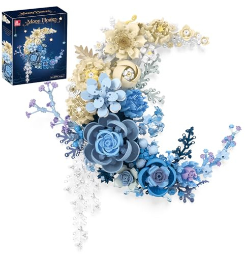 Moon Botanicals, 934 Pieces Flower Building Blocks Kit, Bouquet with Flowers and Roses, Botanical Collection for Adults Women Girls, Home Decoration Gift for Mother's Day, Valentine's Day, Birth