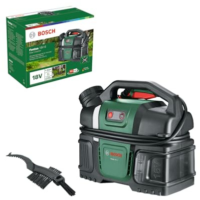 Bosch Hidrolimpiadora móvil para bicicletas Fontus 18V-6 (depósito de agua de 6 L, 8 niveles de presión, espacio para guardar la manguera y la pistola, sin batería)