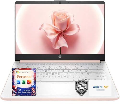 HP Ultrabook Laptop with Office 365 - Copilot AI - 1.3TB Storage - 16GB RAM - Intel Core | Thin & Portable, Anti-Glare Display, 1TB OneDrive + 320GB SSD, win11, Fast Charge and 12hrs Battery, no Mouse