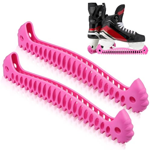 Angoily Lot de 2 housses de protection de patins à glace élastiques pour patins à glace pour patinage artistique et hockey - Pour enfants et adultes