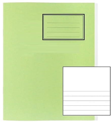 2you 4 x Exercise Books Lined With Drawing Space A5 Size 24 Pages Paper For Schools Nursary Study Notebooks Homework Green Cover (Pack of 4)