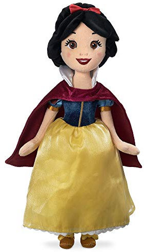 Disney Store Stoffpuppe Schneewittchen, 46 cm / 18, Prinzessinnenpuppe mit gestickten Gesichtszügen und klassischem Barockkleid, für alle Altersstufen geeignet