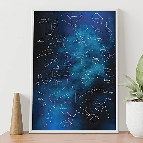 OCMM Star Constellations Of The Night Sky Astronomy A2 Size Wall Poster Art