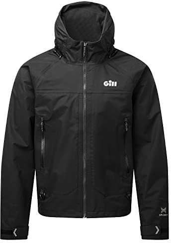 Gill Mens Verso Sailing Jacket - Waterproof, Fully Taped Seams, Breathable, Water & Stain Repellent (Black, XL)