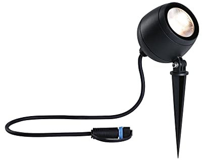 Paulmann 94774 Plug & Shine LED Gartenstrahler Kikolo IP65 7,2W 460lm dimmbar 261mm Anthrazit Kst/Alu 3000K Außenleuchte