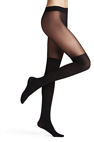 FALKE Women's Overknee 25 Denier Sheer Tights, Black (Black 3009), S-M