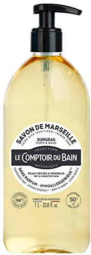 Le Comptoir du Bain Savon Surgras de Marseille Hypoallergénique 1 L