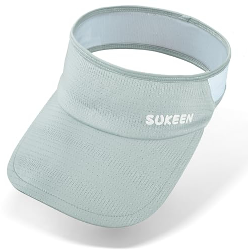 Sukeen Cappellino parasole da donna ad asciugatura rapida, per bambini, protezione dai raggi UV, visiera parasole per bambini dai 5 ai 12 anni, visiera elastica con fascia traspirante che assorbe il