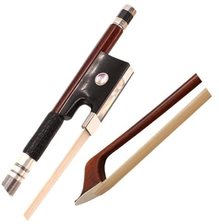 Professioneller Geigenbogen Geigenbogen Grüner Sandelholzbogen für Spielen von Geigenbögen und Bratschenbögen(1/2)