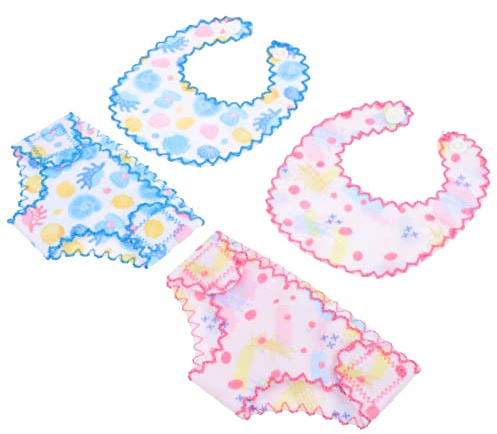 TOYANDONA Ensemble De Bavoirs Et De sous-vêtements pour Poupée 2 Pièces Accessoires pour Bébé Vêtements