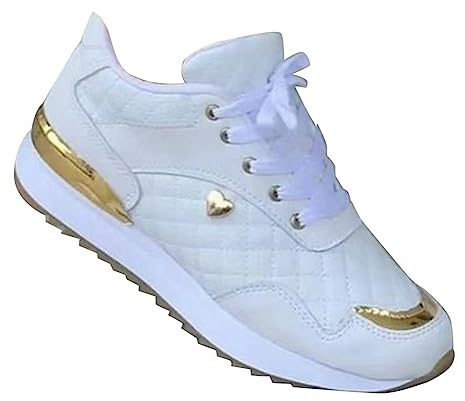 Baskets pour femme - Légères - En cuir - Chaussures de course - Confortables - Antidérapantes - Chaussures de marche - Chaussures de tennis tendance et décontractées - Chaussures de course
