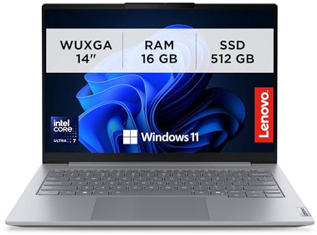 Lenovo - Ordenador portátil de 14 pulgadas ThinkBook 14 Gen 8, ordenador portátil profesional Windows 11 Pro, Intel Core Ultra 7 255H, RAM 16 GB DDR5, 512 GB SSD NVMe, portátil AI Boost, ordenador