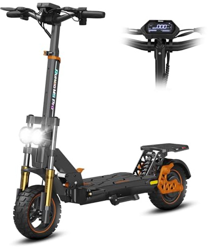 Ruitoo M5 Pro Trottinette Électrique, Batterie 48v 20.8Ah, Autonomie Max 70-80KM, Pneus Tout-Terrain 11 Pouces, 3 Modes De Vitesse, Écran Intelligent, Facile à Plier