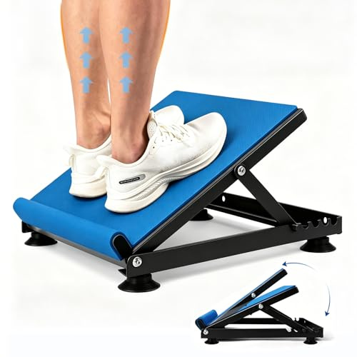 Upgraded Slant Board for Calf Stretching, Adjustable Incline Calf Stretcher with EVA Foam, Suction Cup Base & Heel Stopper, Heavy Duty Stretch Board for Squats, Ankles, Knees & Heel Mobility