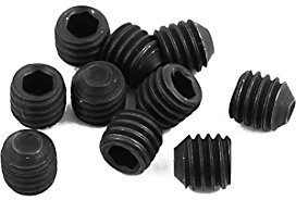 sourcing map Vis sans tête à six pans creux M3x3mm en métal pour pièce de rechange de voiture modèle RC 10Pcs noir
