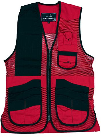 Wild Hare Shooting Gear Heatwave Mesh Vest, Red/Black (4XL, Right)