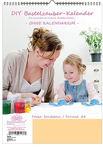 Gör-det-själv pysselmagi väggkalender för pyssel utan kalendarium DIN A3 stående format: Färg: Sandsten – själsmagi fotokalender pysselkalender hantverk