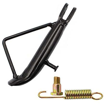 Pied De Support De BéQuille LatéRal De Moto RéGlable,Huamengyuan BéQuille De Moto Universelle En MéTal Pied,BéQuille LatéRale Avec Socle à Ressort,BéQuille LatéRale Moto pour moto Scooter,14cm