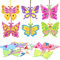 LAMEK 12 Sets Schmetterling Bastelset Kinder Kreativ Kunsthandwerk Bastelhandwerk Kreativset zum Basteln Party Mitgebsel Geschenk für Kindergeburtstag Frühling Sommer Einschulung