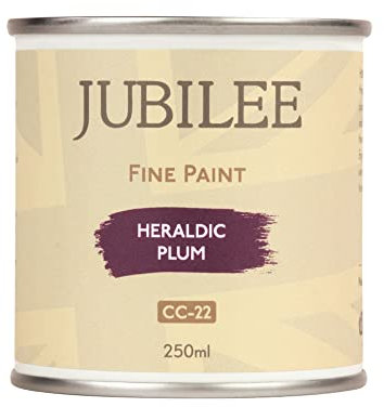Guild Lane Jubilee Furniture Paint – Upcycle & Transform Wood, Metal & Glass – Soft Sheen Finish for Indoor & Outdoor – Durable & Easy to Apply Multi-Surface Paint (Heraldic Plum, 250ml)