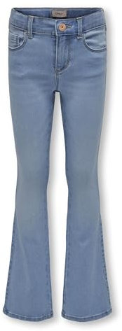 ONLY Mädchen Kogroyal Life Reg Flared Pim020 Noos Jeans, Light Blue Denim, 128 EU