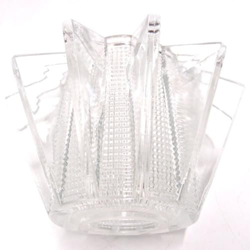 Lampenschirm 110 160 40 mm 1x Glas klar Zacken Struktur Lampe Space Ersatzschirm