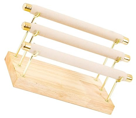 TINEASUR Organizador de Anillos de Madera de Soporte de Exhibición Anillos Estante de Almacenamiento de Joyería Expositor Anillos de Compromiso y Joyas