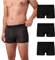 Snocks Premium Boxershorts Herren Ohne Logo aus weichem Lenzing Modal (3er Pack) - Ultraleichte und Atmungsaktive Boxershorts - Unterwäsche Männer ohne Kratzenden Etiketten - Gr. M - Farbe Schwarz