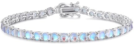 Fancime tennisarmband i massivt 925 sterlingsilver med safir/rubin/ametist/smaragd romantisk bröllop brud tennis armband gåva smycken för kvinnor flickor – bredd 4 mm, längd 18 cm, 18 centimetri
