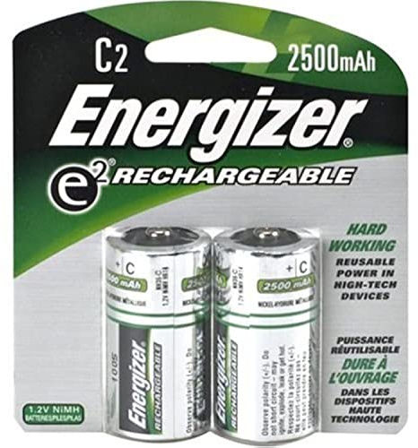 Energizer Recharge Universal C Rechargeable Batteries, 2-Count (Pack of 2)