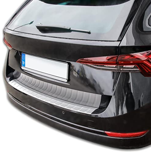 Recambo | Protector de Parachoques trasero | Compatible con Skoda Octavia 4 Combi | a partir de 2020 | Acero Inoxidable Mate | Protección borde de carga