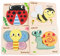 Airlab Montessori Spielzeug Holzpuzzle für Kinder, Holzspielzeug Puzzle ab 1 2 3 Jahre, Baby Steckpuzzle mit Aufbewahrungstasche, 4er-Set Puzzle Lernspielzeug Pädagogisches Spielzeug Geschenk