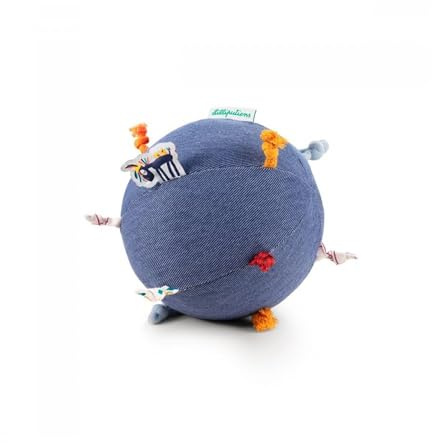 Lilliputiens, Pelota sensorial Sonora Ignace, Pelota de Actividades en Tela Musical para bebés y niños pequeños, Estimulación de los sentidos, Juego de Despertar y motricidad, Desde 6 Meses 83398