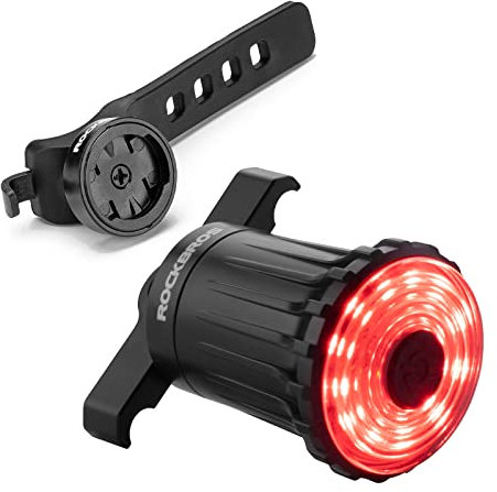 ROCKBROS LED baklykta bakljus, 100 lumen USB-uppladdningsbar ultraljust smart ljusslinga, bromsavkänning cykelljus för bergs- och vägcykling, 7 ljuslägen