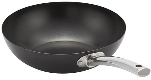 Judge Essentials Stir Fry Wok, 28cm - Non Stick & Carbon Steel Pan with Stainless Steel Handle