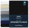 Dreamzie Premium Spannbettlaken 180x200 cm, Spannbetttuch für Dicke Matratzen bis zu 27 cm, Bettlaken 100% Jersey Baumwolle, 150 g/m², Oeko-TEX Zertifiziert - Schwarz