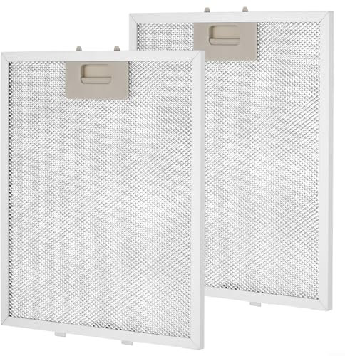Lot de 2 filtres à graisse pour hotte aspirante - 320 x 260 mm - En maille métallique - Pour extracteur d'air de cuisine