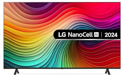 LG 50NANO82T6B 50-Inch Nanocell AI 4K UHD Smart TV, (α5 AI Processor Gen7, Freeview Play and Amazon Alexa, 60Hz), Ashed Blue [Model 2024]