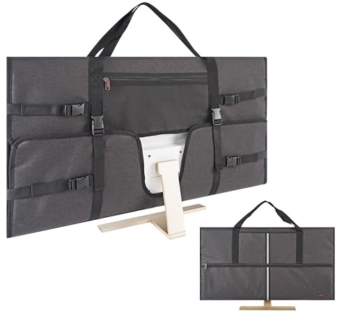Kingshion Sac de transport de voyage compatible avec ordinateur de bureau tout-en-un de 32 et moniteur de 81,3 cm (gris foncé)