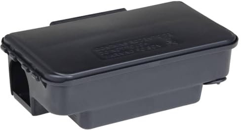 vidaXL Trampas para Ratones 6 uds. Negro 22x12,5x7,5 cm, Caja para Ratas, Cebo para Ratones, Caja de Cebo para Veneno para Ratas, Caja de Cebo