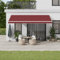 Xichuzi Markise Automatisch Weinrot 500x300 cm, Sichtschutz Terrasse, Windschutz Balkon, Vertikalmarkise, Balkon Seitensichtschutz, Balkon Sonnenschutz - 3310193