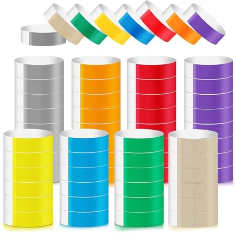 OUDQFCJ 400 pulseras de papel para control y seguridad en eventos, fiestas, festivales, giras y pulseras de entrada a festivales.