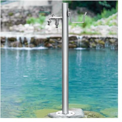 HUFIREHU Colonne d'eau Colonne De Robinet De Jardin Colonne D’Eau avec Robinet Inoxydable Arrosage De Jardin pour Exterieur | Jardin Maison | Fontaine D'Exterieur(Thin Style,C Faucet)