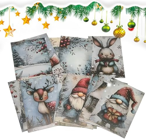 Filvczt Cartoline Di Natale In Blocco | 20 Cartoline Assortite,Biglietti di Auguri per le Feste - Per Studente Bambino Amico Famiglia Figlia Figlio Insegnante Ringraziamento Business Inverno Festa