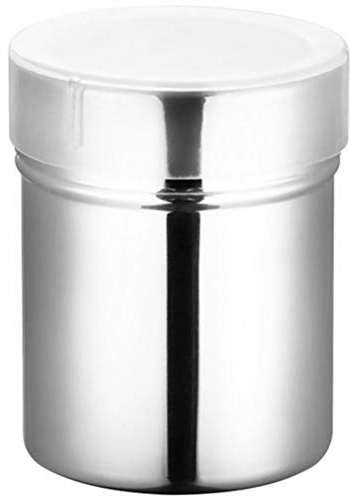 PHENOFICE Silver Stainless Steel Flour Shaker with Perforations for Coarse Spices, Space Saving Design, Classic Minimalist Style for Home Kitchens and Small Kitchens