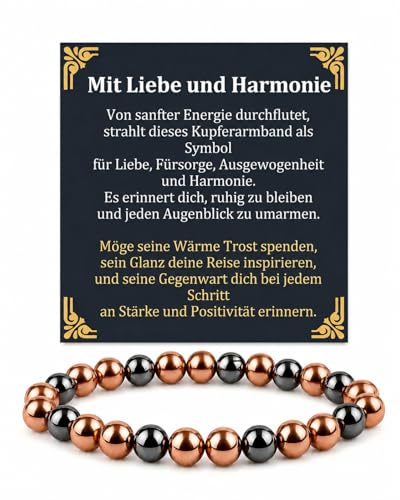BioMag Hämatit Perlen Magnetarmband für Damen & Herren Magnetic