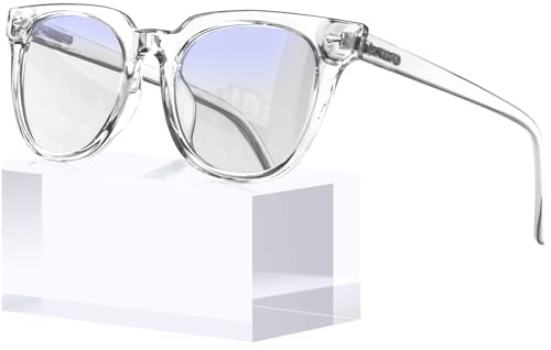 KANASTAL Occhiali Trasparenti Luce Blu Uomo Donna Computer Riposo Riposanti Anti Affaticamento Cornice Trasparente Blue Light Blocking Glasses per Gaming PC -Montatura Trasparenti